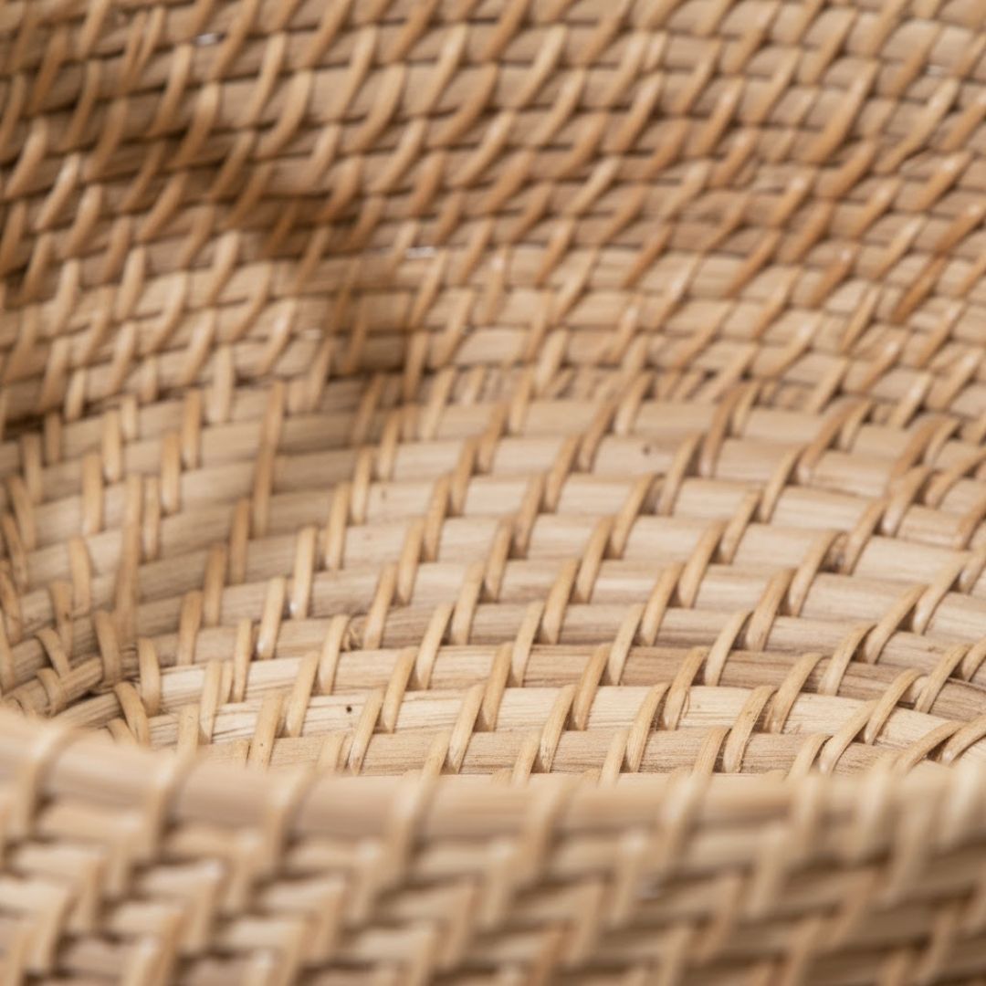 Rustic Rattan Basket